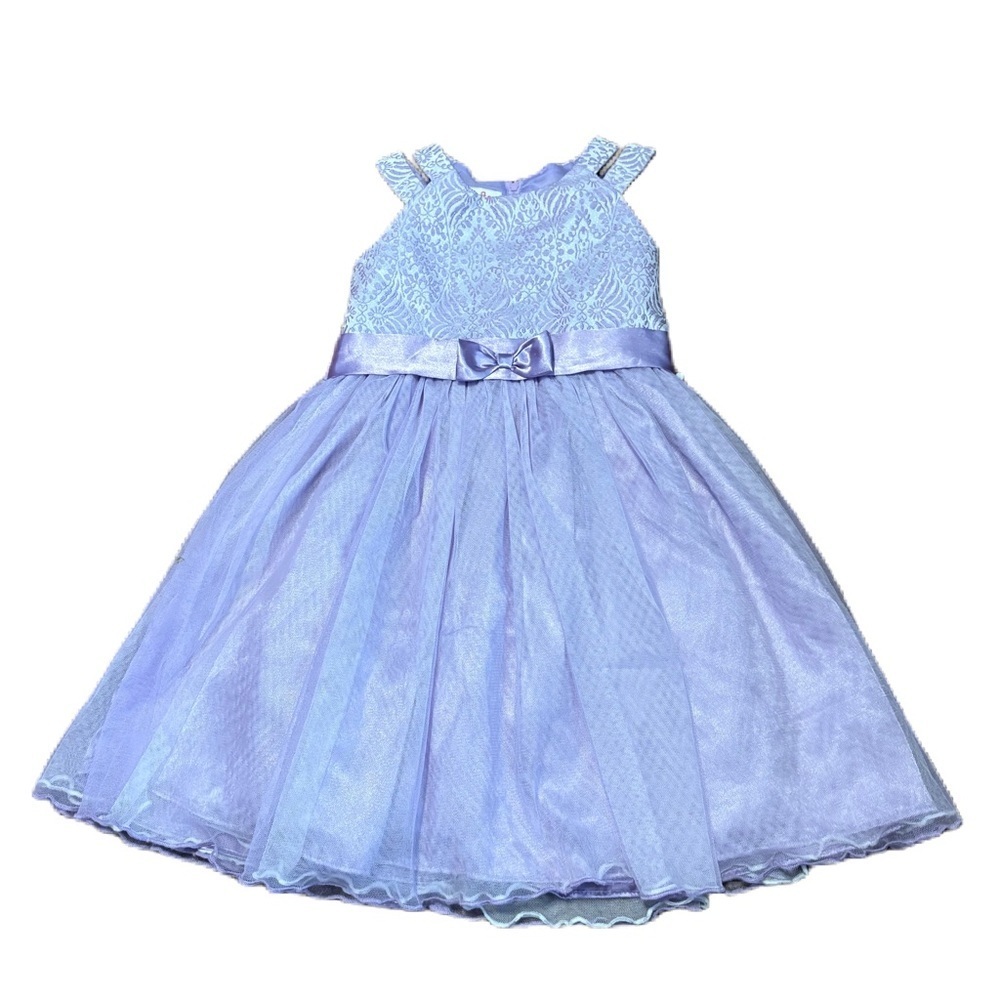 Jessica Ann Lavender Lace Formal Dress Sz 5 Easter Purple Sleeveless